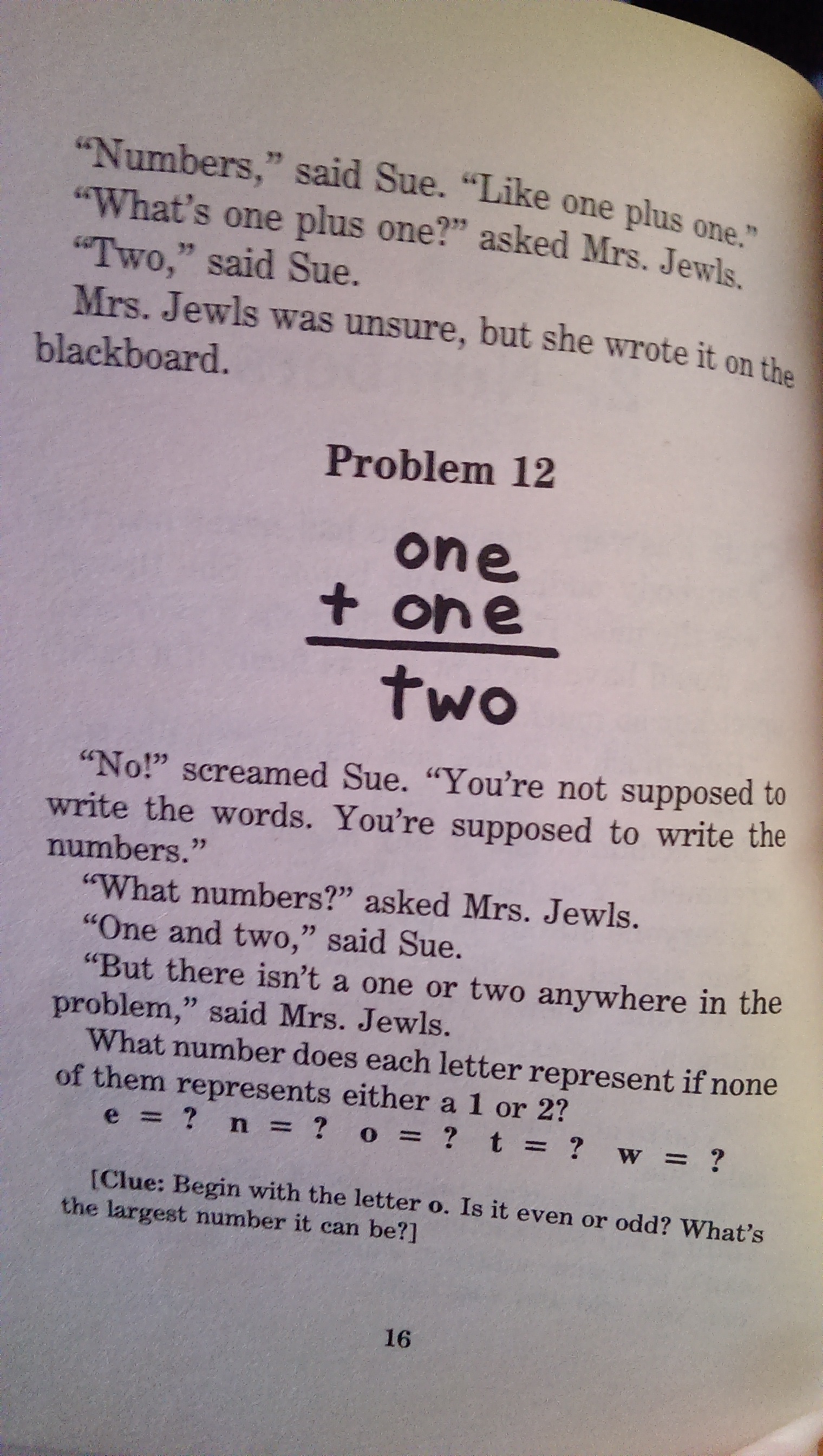 More sideways arithmetic from Wayside school and stranger in my